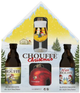 chouffe cadeaupakket met kerstballen 4x33cl cadeau normal